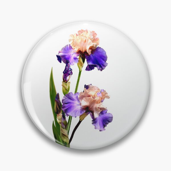 Item preview, Florentine Silk Iris on White Background designed and sold by Anthony Seeker.