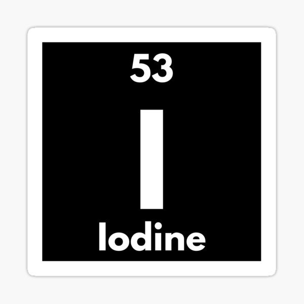 "Periodic Table element number 53 I Iodine" Sticker for Sale by