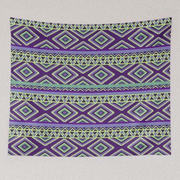 Item preview, violet Colorful Aztec, Mexican, Ukrainian watercolor flat design. iPhone or Samsung Phone Case Cover designed and sold by RoManSmArt.