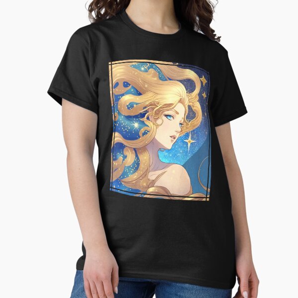 Item preview, Celestial Moon and Stars Girl - Anime and Manga Inspired designed and sold by WILDEVIOLET.