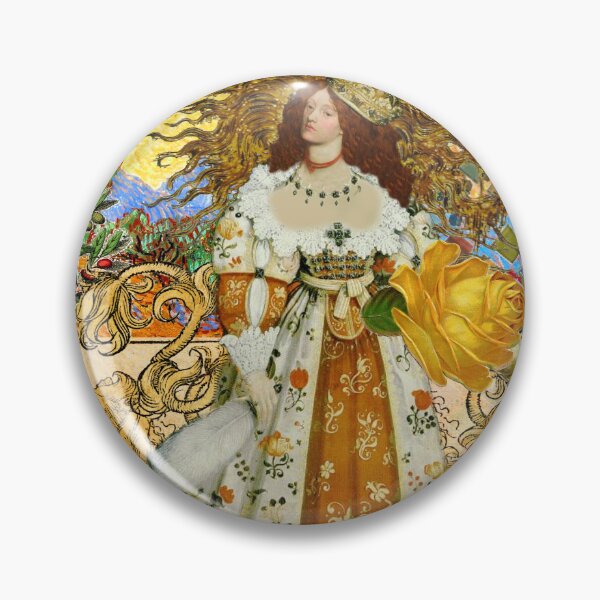 Item preview, Fine Art Vintage Medieval Portrait Collage Woman designed and sold by antiqueart.