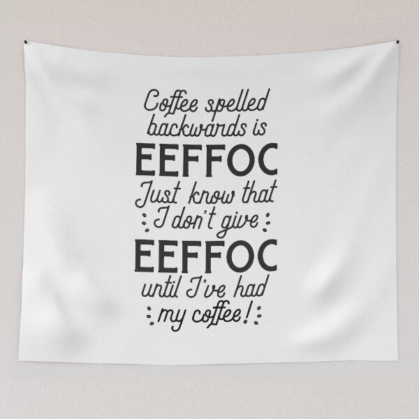 Item preview, Coffee Spelled Backwards is EEFFOC Cafe Bar Tumbler Mug Design designed and sold by MarkFiveDesign.