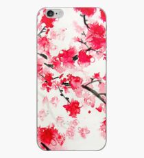 Red Cherry Blossoms iPhone Case