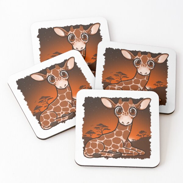 Item preview, Giraffe Calf on the Savanna designed and sold by Penzilla.