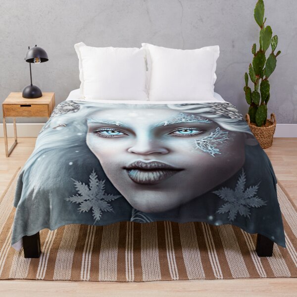 Item preview, QUEEN OF WINTER WITH BIRDS Midjourney AI Artwork designed and sold by davidjulie.
