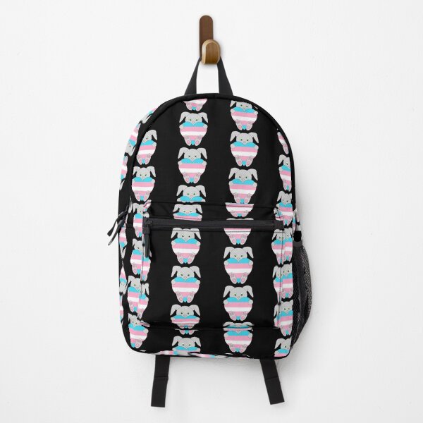 Item preview, Cute bunny rabbit holding trans flag heart designed and sold by JPN4Design.