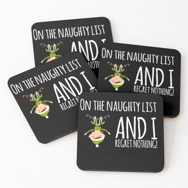 Item preview, On the naughty list and I regret nothing funny and cute Christmas gift design funny designed and sold by ashdenent.