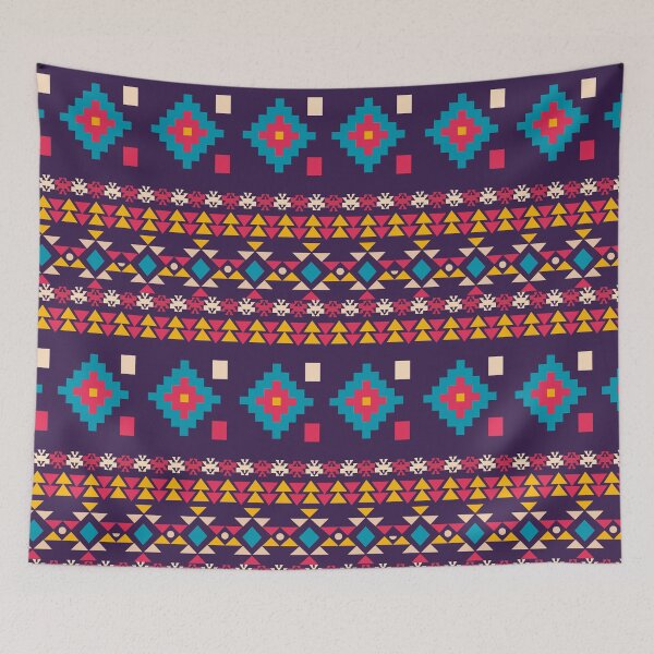 Item preview, Red, blue Colorful Aztec, Mexican, Ukrainian watercolor flat design. iPhone or Samsung Phone Case Cover designed and sold by RoManSmArt.