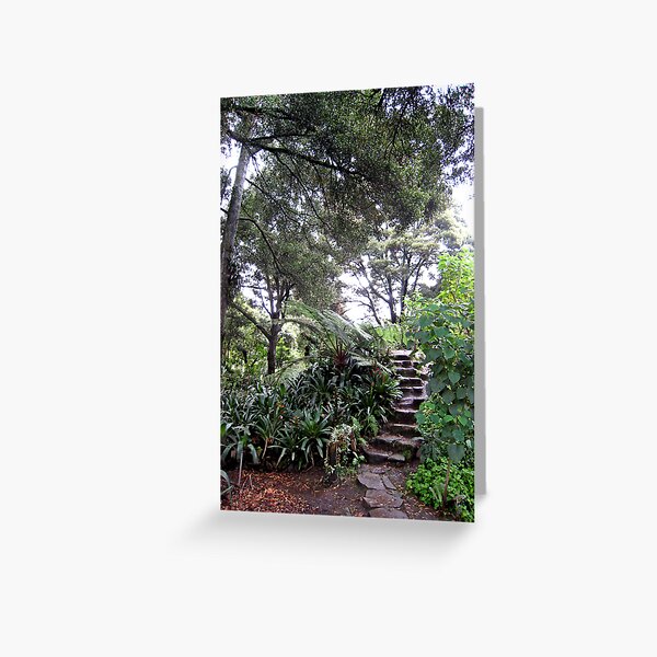 Up the Garden Steps Greeting Card