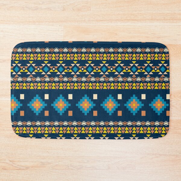 Item preview, Orange, Blue Colorful Aztec, Mexican, Ukrainian watercolor flat design. iPhone or Samsung Phone Case Cover designed and sold by RoManSmArt.