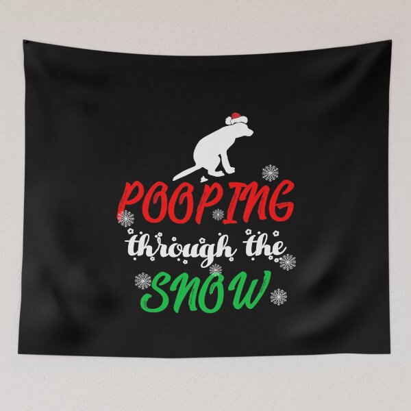 Item preview, Dog Pooping Through The Snow Christmas Shirt Poop Emoji Santa designed and sold by wordsonly.