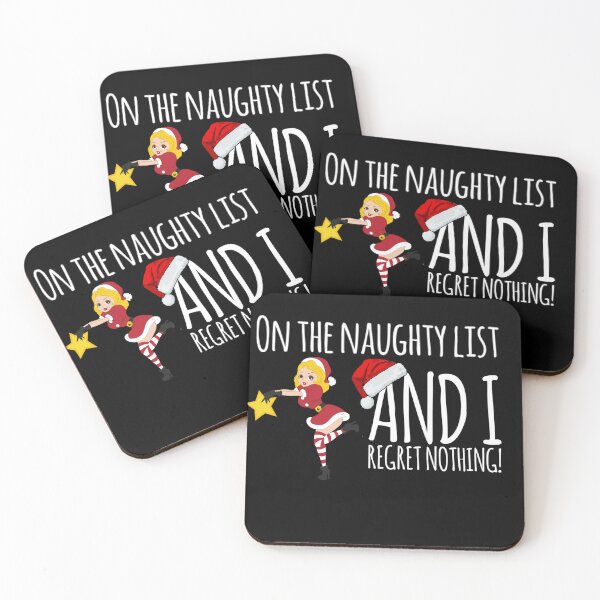 Item preview, On the naughty list and I regret nothing funny and cute Christmas gift design cute designed and sold by ashdenent.