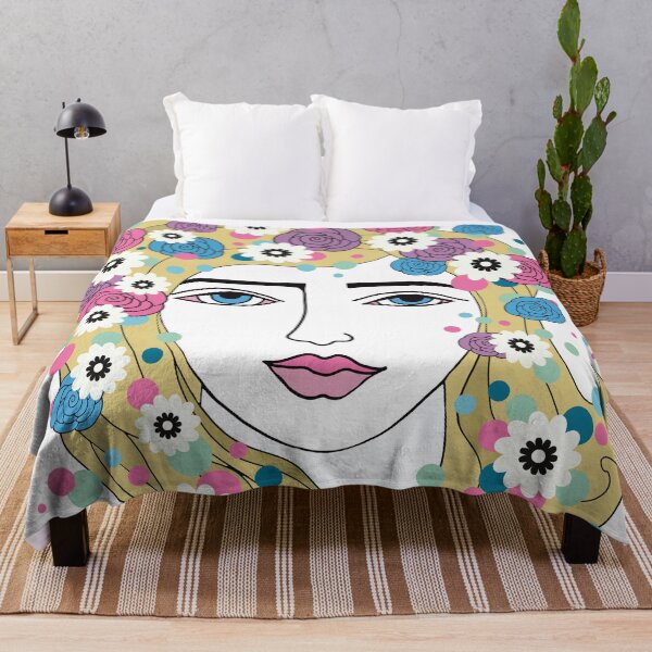 Item preview, 1960's Flower Power Portrait designed and sold by MausieDesigns.