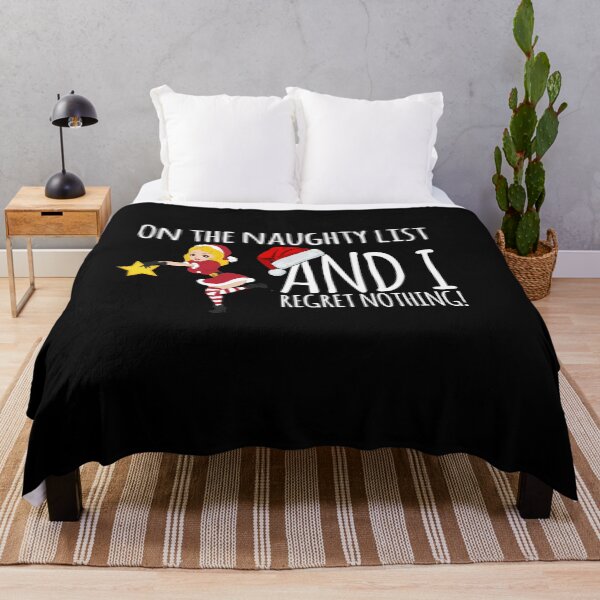 Item preview, On the naughty list and I regret nothing funny and cute Christmas gift design cute designed and sold by ashdenent.