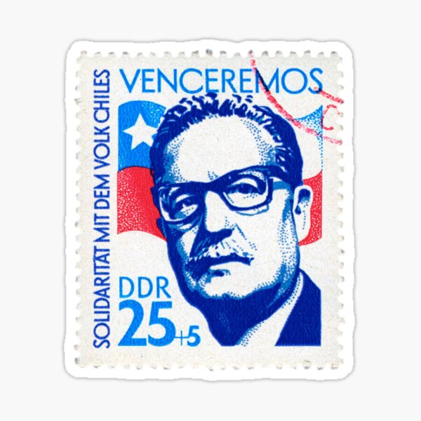 Artikel-Vorschau von Salvador Allende Chile Briefmarke Spanisch, designt und verkauft von octagon.