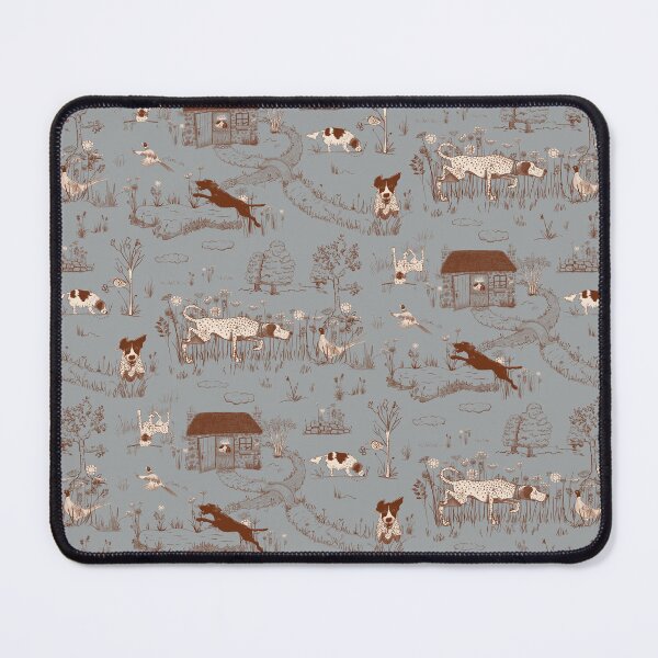 Item preview, Bird Dog Toile on Slate designed and sold by Christine Philbrick.