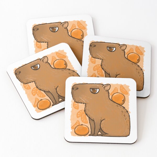 Item preview, Capybara Loves Tangerines! designed and sold by Penzilla.
