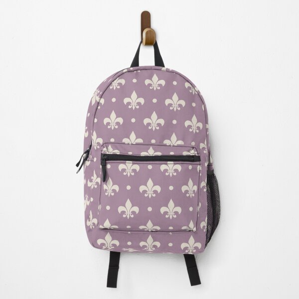 Item preview, Silver Fleur De Lis pattern on purple background designed and sold by BattaAnastasia.