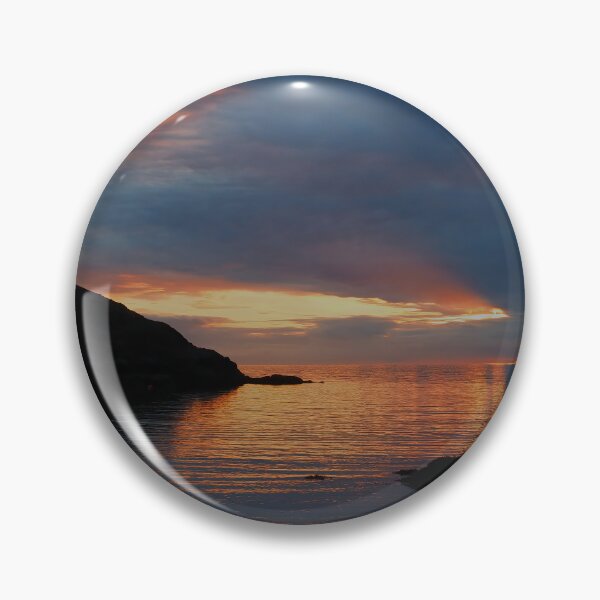 Item preview, Sunset Stripe Ocean Glow Night Swim Shore designed and sold by OBTImaging.