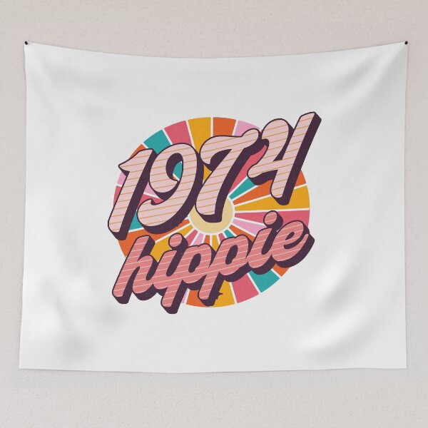 Item preview, 1974 Hippie - Since 1974 - Christmas Gift For Old Hippies Born In 1974 designed and sold by AlanPhotoArt.