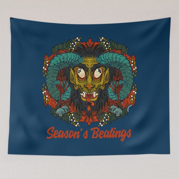 Item preview, Season’s Beatings Krampus   designed and sold by amyaspeterson.
