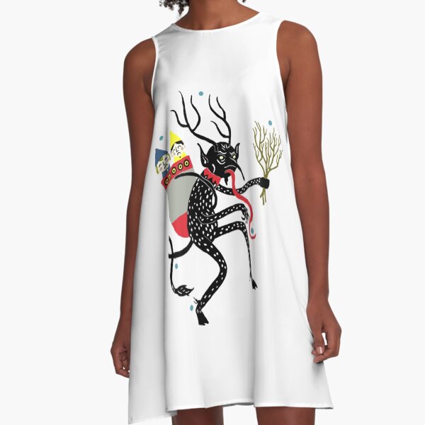 Artikel-Vorschau von Vintager Krampus der Weihnachtsteufel-Retro alte Mode Krampus-Weihnachtsgeschenk-Entwurf, designt und verkauft von amyaspeterson.