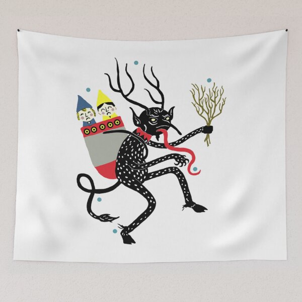 Artikelvorschau, Vintager Krampus der Weihnachtsteufel-Retro alte Mode Krampus-Weihnachtsgeschenk-Entwurf entworfen und verkauft von amyaspeterson.