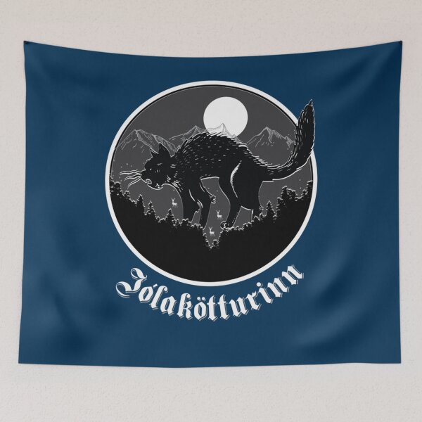 Artikelvorschau, Yule Cat Jolakotturinn Isländische Folklore Ausgestattete Schaufel entworfen und verkauft von amyaspeterson.