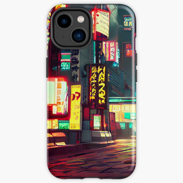 Cyberpunk Japanese Town iPhone Tough Case