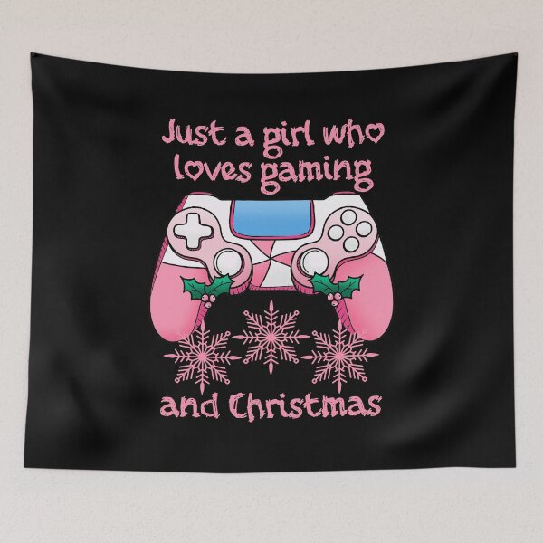 Item preview, Just A Girl Who Loves Gaming And Christmas designed and sold by RockBeeDesigns.