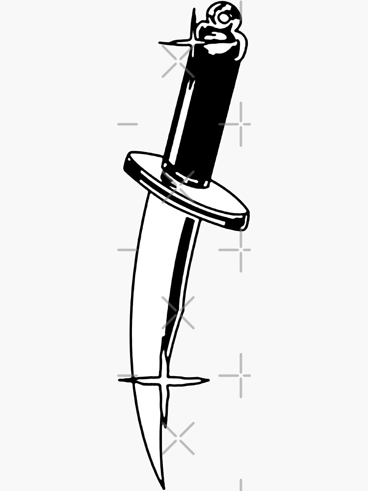 "Black and White Knife Tattoo" Sticker for Sale by Cesarcali Redbubble