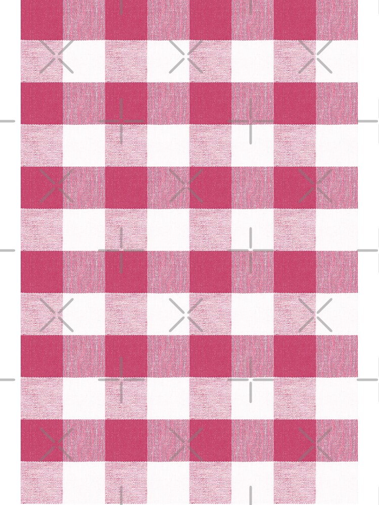 Bright rose color gingham fabric pattern