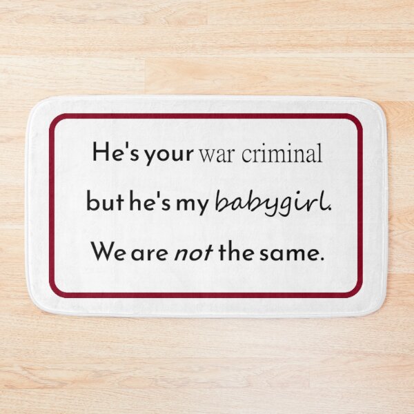Item preview, Red 'War Criminal / Babygirl' designed and sold by Forest-Bird.