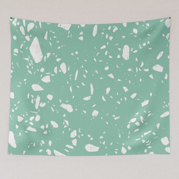Item preview, Mint Green and White Terrazzo Pattern designed and sold by thesnowwhyte.