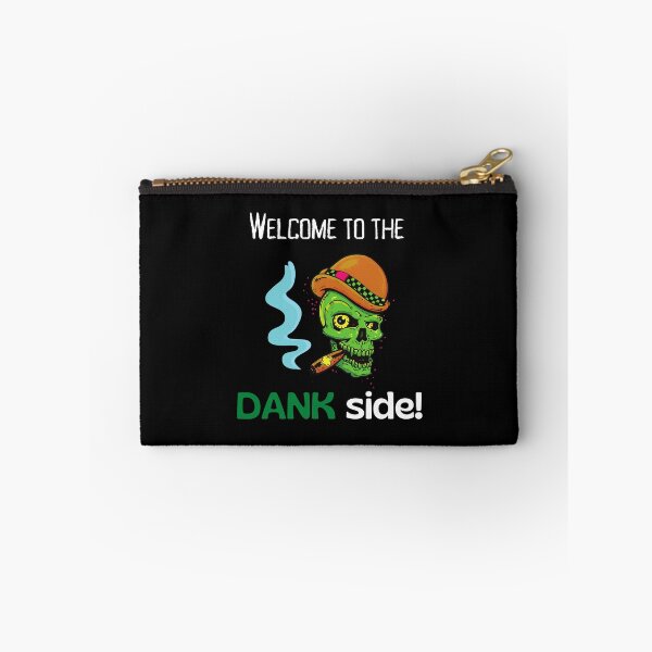 Item preview, Welcome to the DANK side, green Smoking Skull Stoner designed and sold by TheMajesTee.