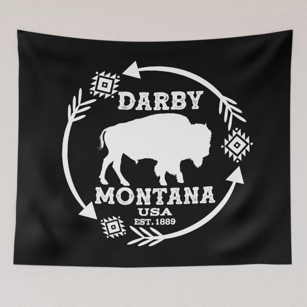 Item preview, Darby, Montana - USA  - With Buffalo designed and sold by handsoftime2020.
