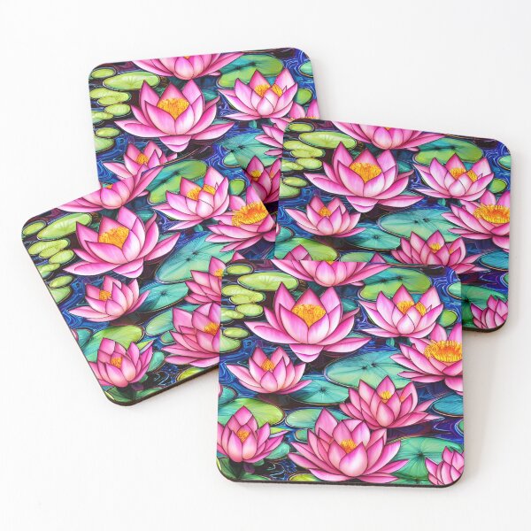 Item preview, Pink lotuses designed and sold by Fungidelight.