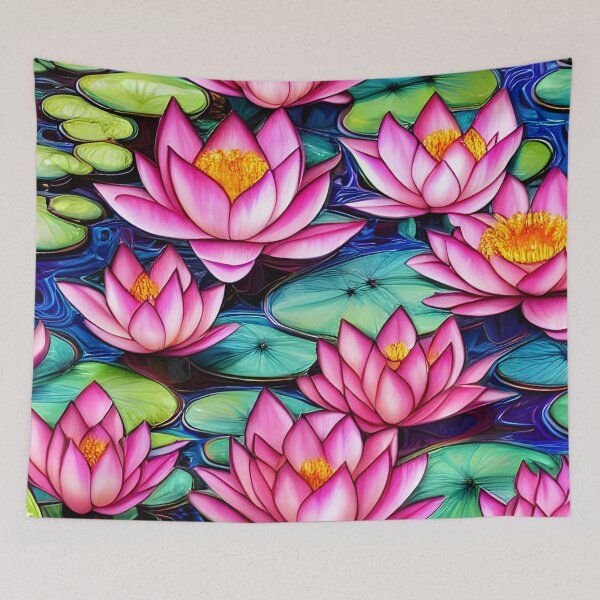 Item preview, Pink lotuses designed and sold by Fungidelight.