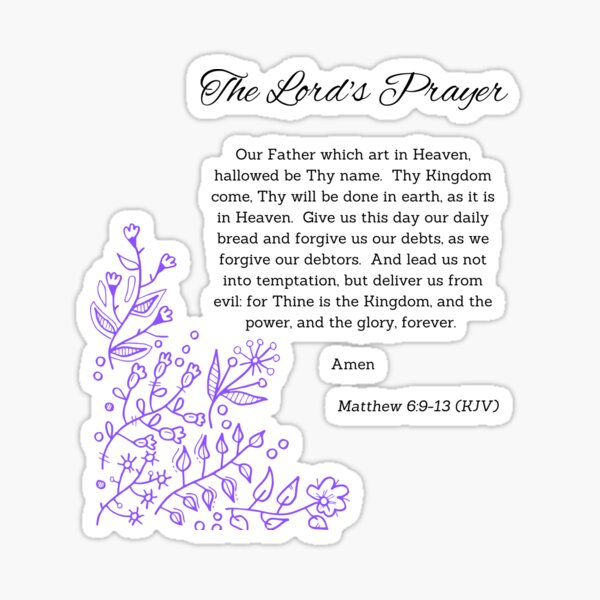 Item preview, The Lords Prayer Bible Verse Christian Art designed and sold by Tammy Marie Russell.