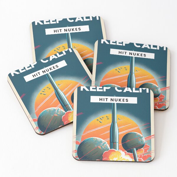 Item preview, Artwork of Keep Calm and Hit Nukes Colorful Sticker  designed and sold by TheCreativeFab.