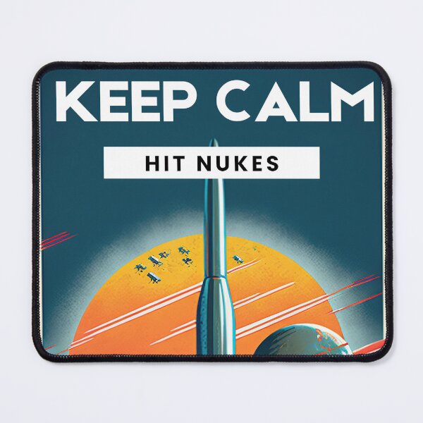 Item preview, Artwork of Keep Calm and Hit Nukes Colorful Sticker  designed and sold by TheCreativeFab.