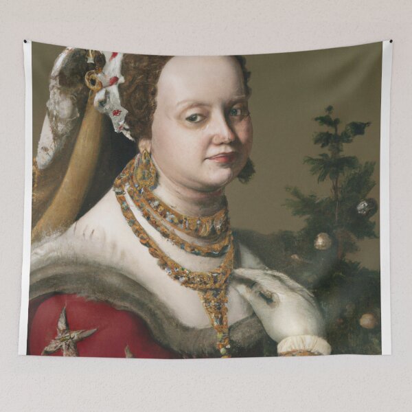 Item preview, Ai Art, Ai Print, Painting Altered Art, Fashion Portrait Painting, Ai Christmas, Art by Ai ,Gift designed and sold by RadRococo.