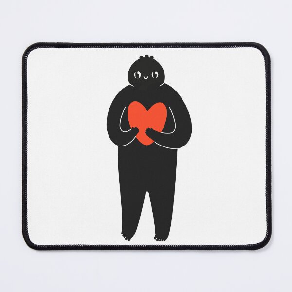 Item preview, cartoon funny creature hold heart with love. Positive character   illustration designed and sold by GennyBunny.