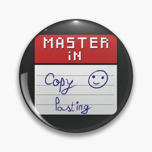 Item preview, Master in "  Copy Pasting  " Name tag designed and sold by GeekyPlace.