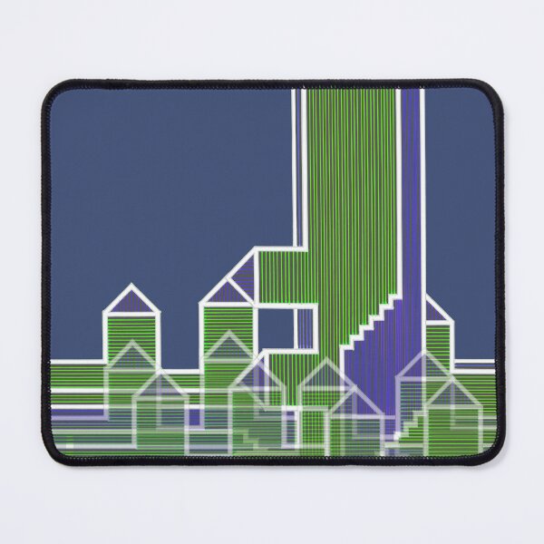 Item preview, LinesHousesStairs on Deep Blue - Horizontal Vertical Multiplied "Architectural Drawings" designed and sold by Istvan Ocztos.