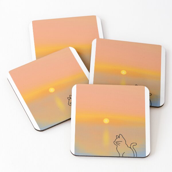 Item preview, cat and lovely sunset !!  designed and sold by DijaOutlet.