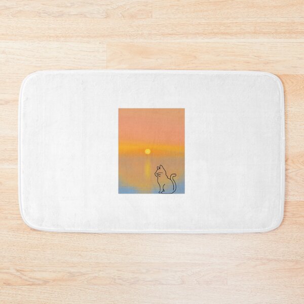 Item preview, cat and lovely sunset !!  designed and sold by DijaOutlet.