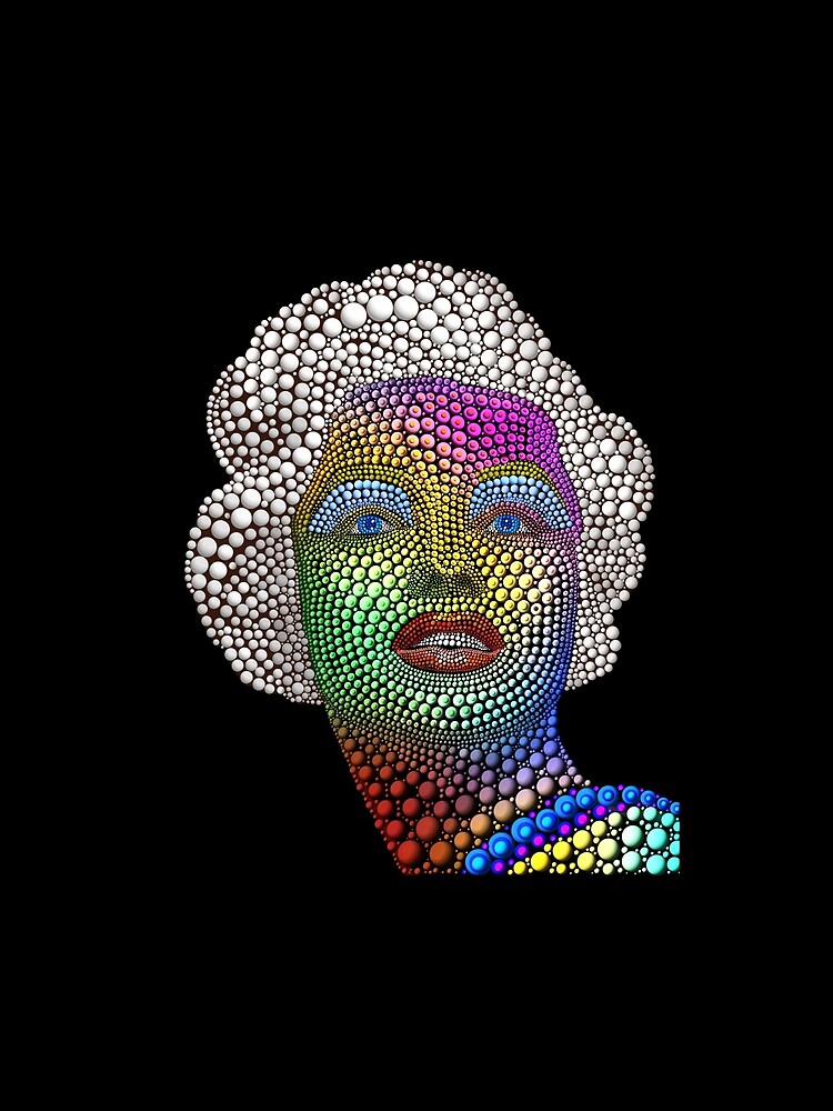 Thumbnail 5 of 5, Graphic T-Shirt, Marilyn Monroe Dot Art 1 designed and sold by Vk91art.