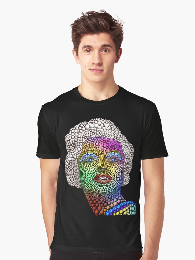 Thumbnail 1 of 5, Graphic T-Shirt, Marilyn Monroe Dot Art 1 designed and sold by Vk91art.