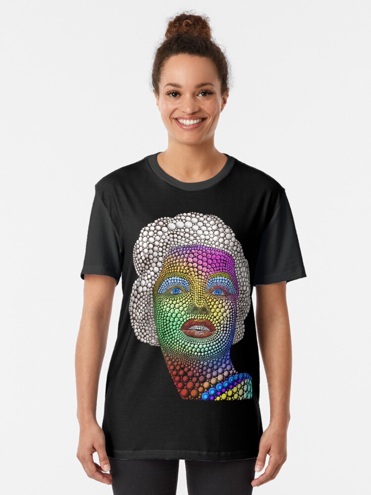 Thumbnail 2 of 5, Graphic T-Shirt, Marilyn Monroe Dot Art 1 designed and sold by Vk91art.